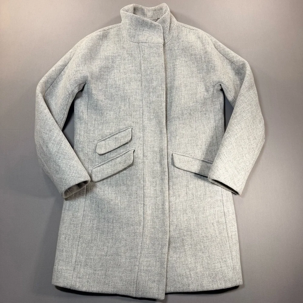 J. Crew Cocoon Coat in Italian Stadium Cloth by Nello Gori, Zip-Up - Womens 4 - Picture 2 of 16